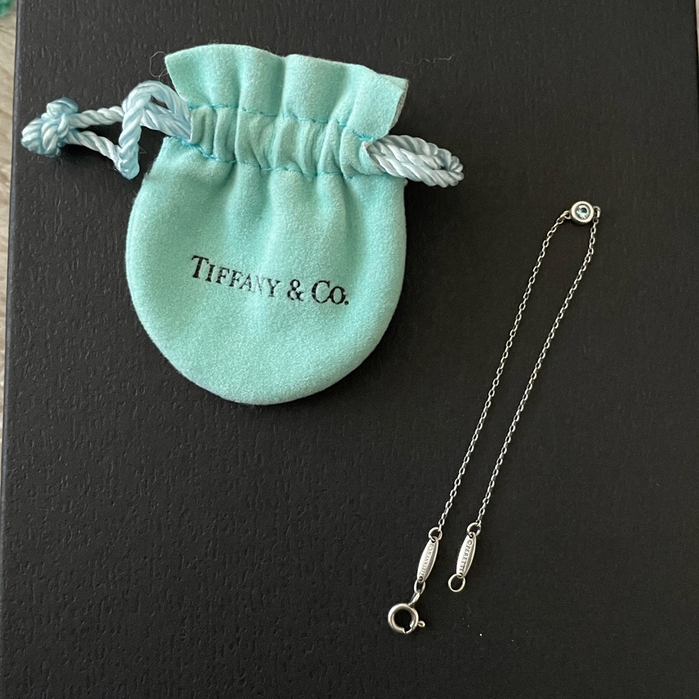 Tiffany & Co Color By The Yard Aquamarine Bracelet. Has pouch no box.
